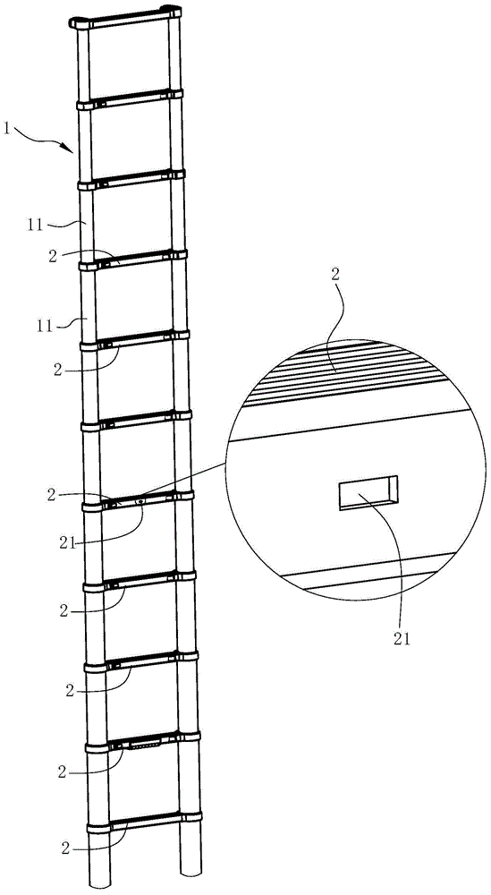 具有安全摆放角度指示功能的梯子的制作方法