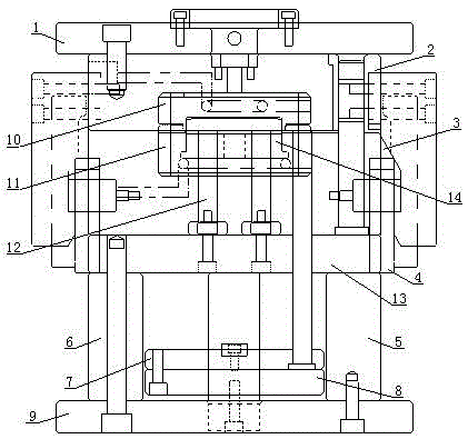 一种带有下模浮动抽芯机构的上接头按钮模具的制作方法