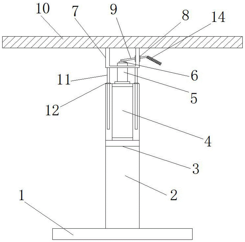 一种家具桌内置的气杆底座的制作方法