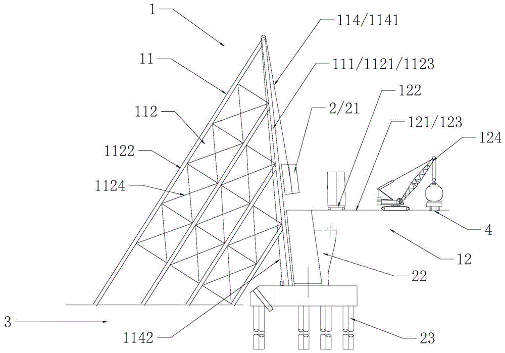 钢索塔的导轨式安装系统的制作方法