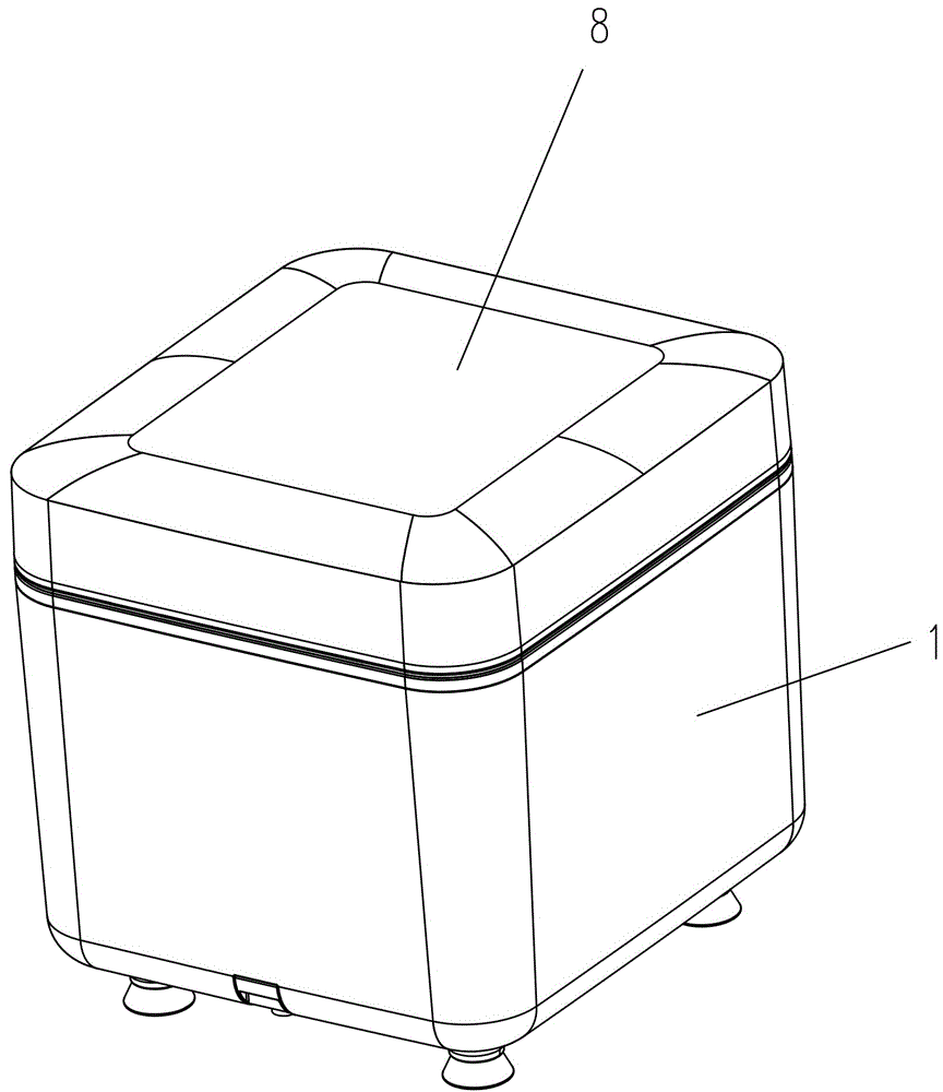 一种带新型上盖连接装置的足浴器的制作方法