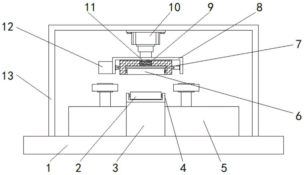 一种非标定制锌铁合金型材液压压花机的制作方法