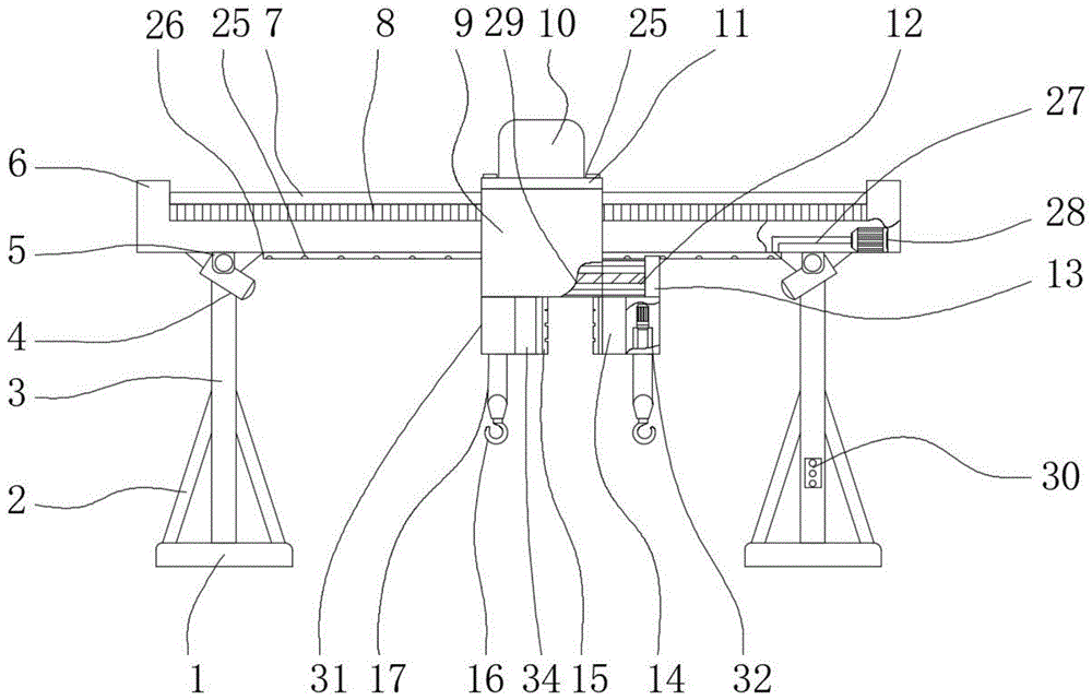 一种用于公路铁路桥梁施工的T梁横移装置的制作方法