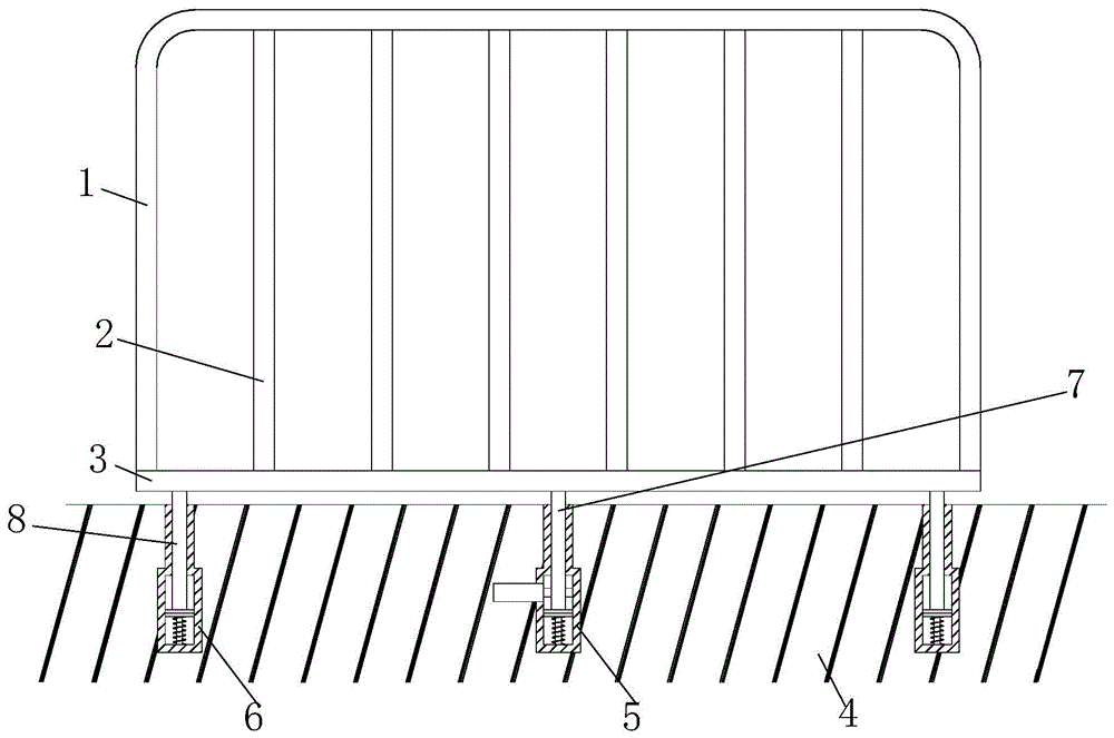 一种船用可拆卸式栏杆及插杆安装机构的制作方法