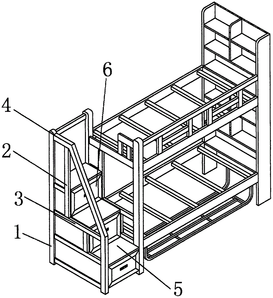 一种阶梯状复式床的制作方法