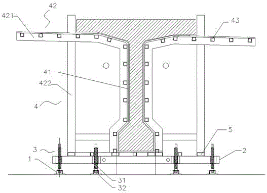 一种涵洞中间隔墩建造模板的制作方法