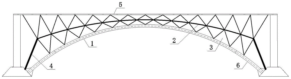 双桁双拱桥的制作方法
