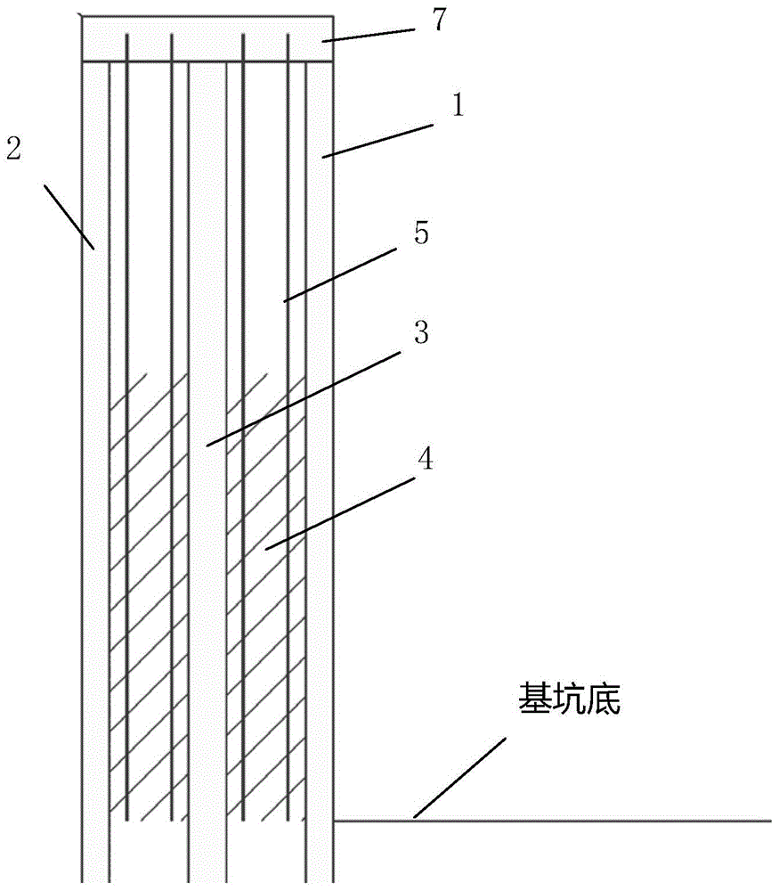 复合钢板墙半刚性悬臂基坑支护系统的制作方法