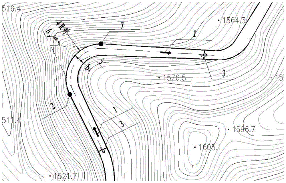 一种山区风电场进场道路弯道加宽改造设计方法与流程