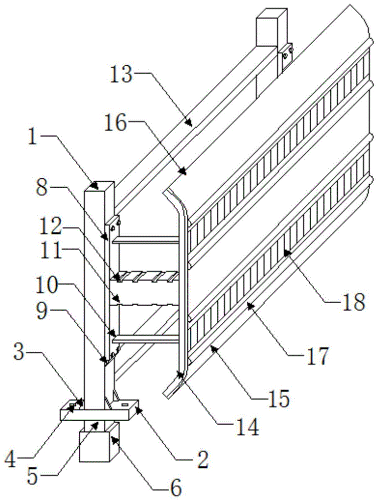 一种耐撞防侧翻坠车高速公路护拦结构的制作方法