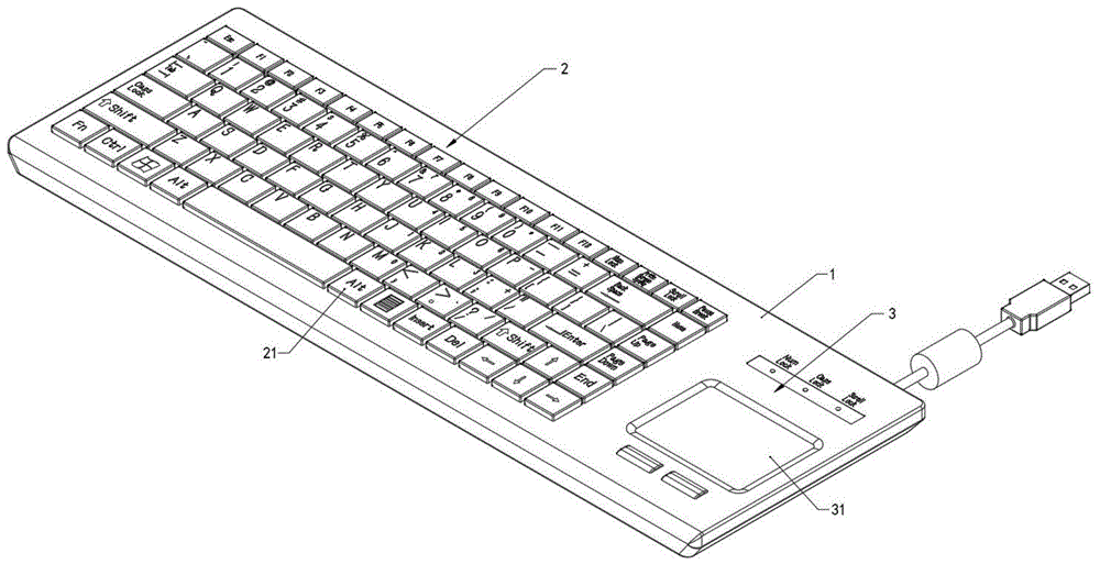 一种带触摸屏的柔性互连键盘及电子设备的制作方法