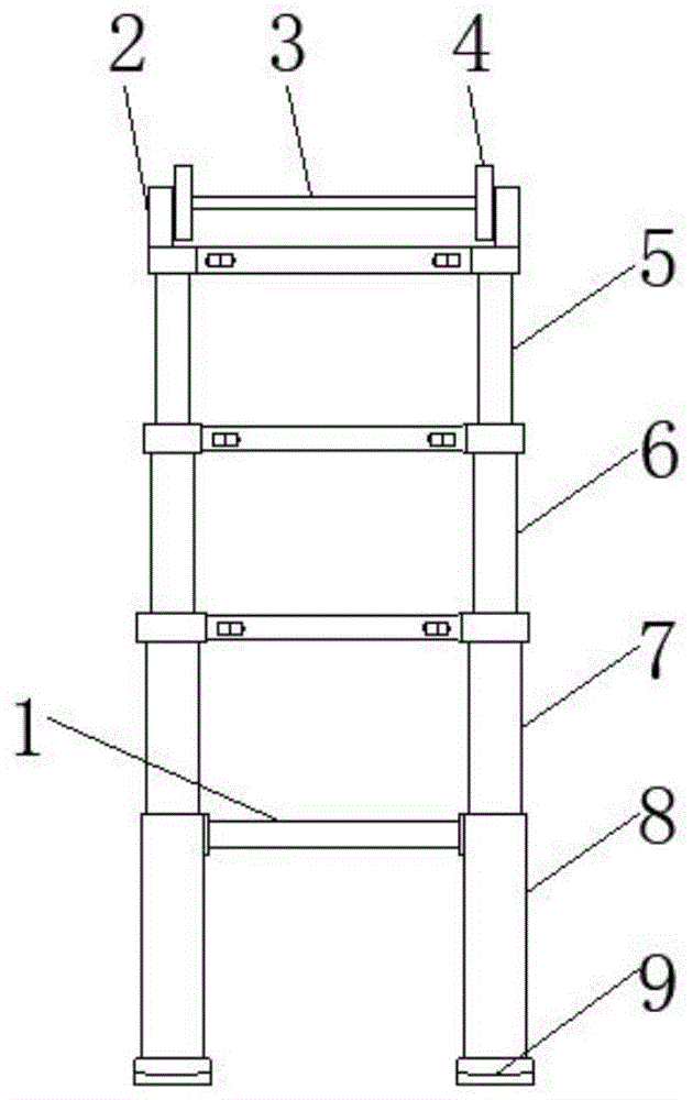 一种建筑施工用具有稳定结构的折叠梯的制作方法