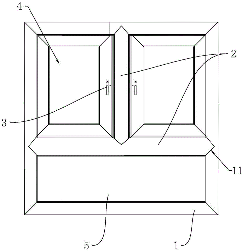 一种具有抗变形中庭的门窗的制作方法