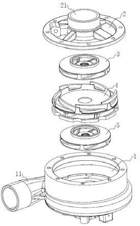 导叶轮固定式两级增压离心泵的制作方法