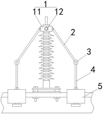 一种高压变电站避雷器用抗风组件的制作方法