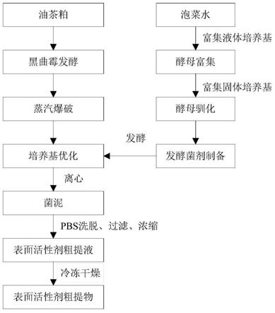 一种利用油茶粕发酵制备生物表面活性剂的方法