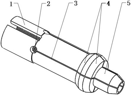 一种带有定位功能的丝锥加工用方柄同夹弹簧夹头的制作方法