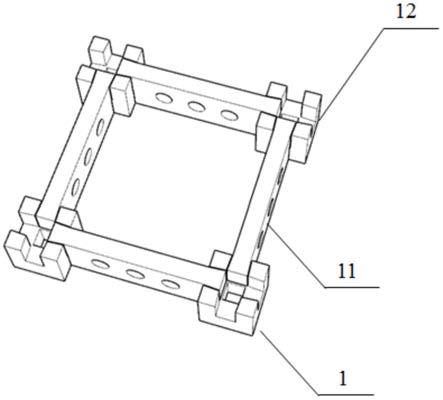 一种四孔铆接生态大框格结构及生态护坡结构的制作方法