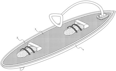 一种便于固定在脚上的充气冲浪板的制作方法