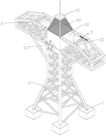 一种带阻尼器的高抗风抗倒型铁塔的制作方法