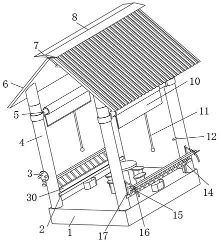 一种可调式建筑景观亭