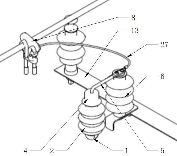 一种基于弹簧自锁结构的带电易拆装避雷器及其工作原理的制作方法