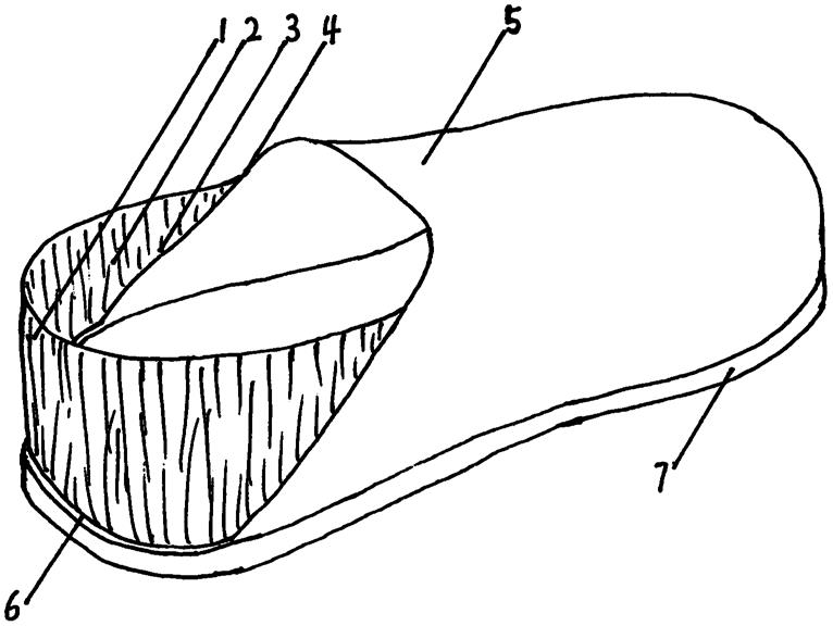 置有支在鞋底后边上的后帮襻的拖鞋的制作方法