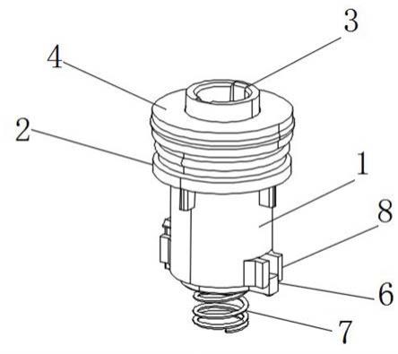 旋按式水龙头耐用低旋转阻力双密封圈开关结构的制作方法