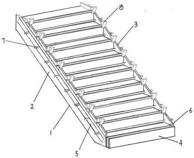 现浇框架结构中的独立楼梯踏步的浇筑模板体系的制作方法
