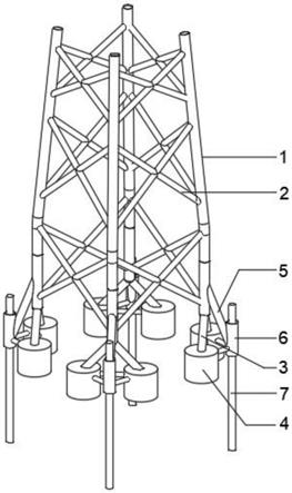 一种海上风电深水吸力桶导管架的灌浆结构的制作方法