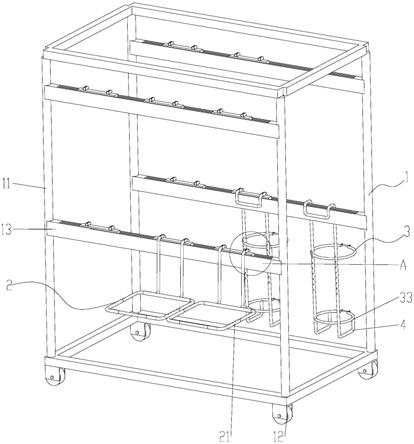一种可移动的医用置物架