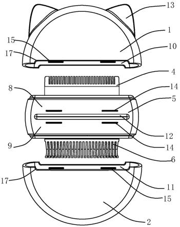 一种可收纳的宠物祛毛梳的制作方法