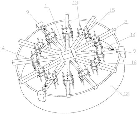 一种用于圆形混凝土基础预埋件的安装浇注模板组件的制作方法