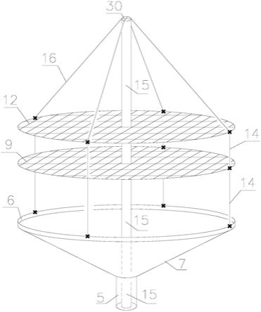 一种悬吊塔芯结构的冷却塔的制作方法