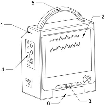 —种防脱落和防绕线结构的心电监护仪