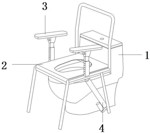 一种老人用助力马桶架的制作方法