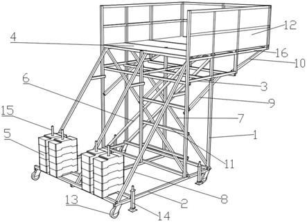 一种悬挑式可移动建筑用操作平台的制作方法