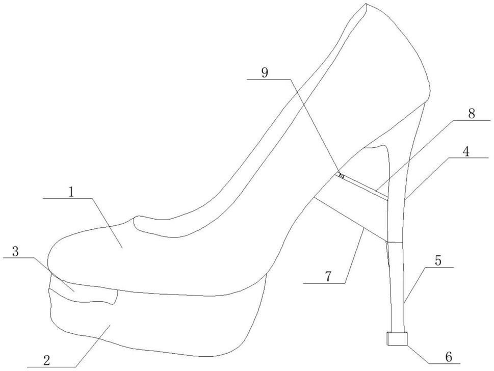 一种高度可调节式女鞋的制作方法