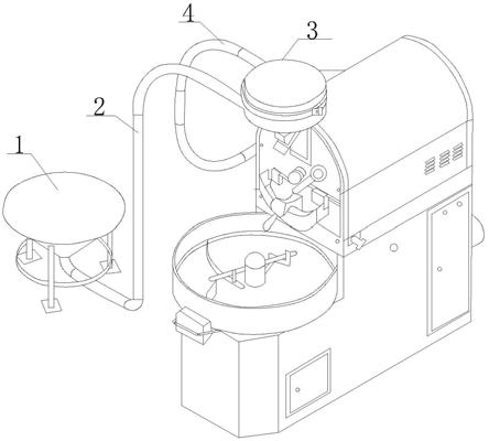 一种咖啡烘焙机的负压上料装置的制作方法