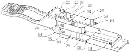 一种QSFP28模块直拉式解锁结构的制作方法