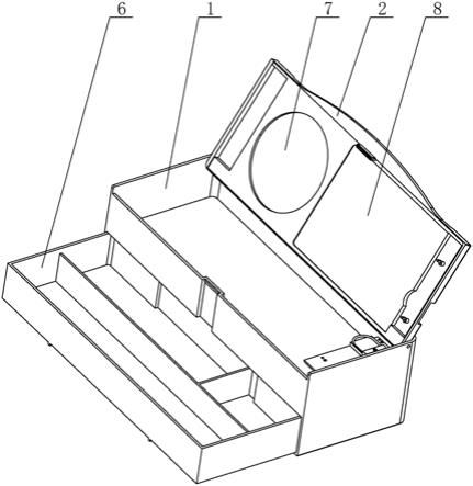 多功能双格文具收纳盒的制作方法