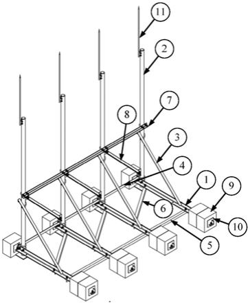 一种楼面自立式列阵抱杆装置的制作方法
