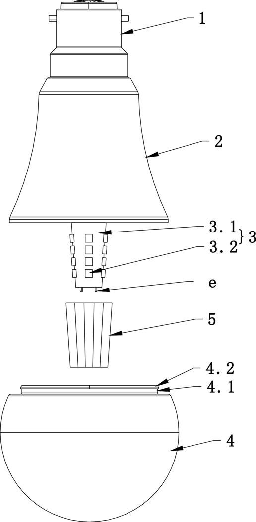 一种柔性光LED灯泡的制作方法