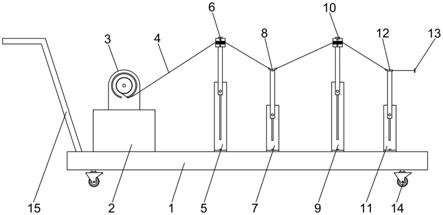 一种房建施工现场用放线架的制作方法