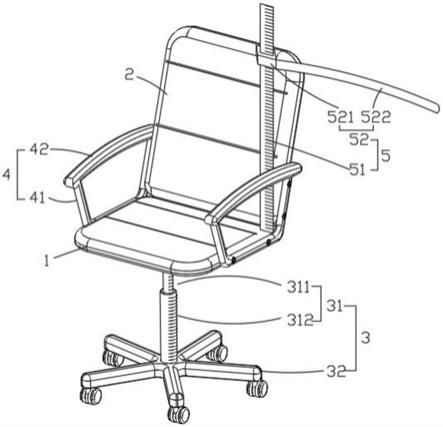 一种用于眼动实验的视线高度测量椅的制作方法