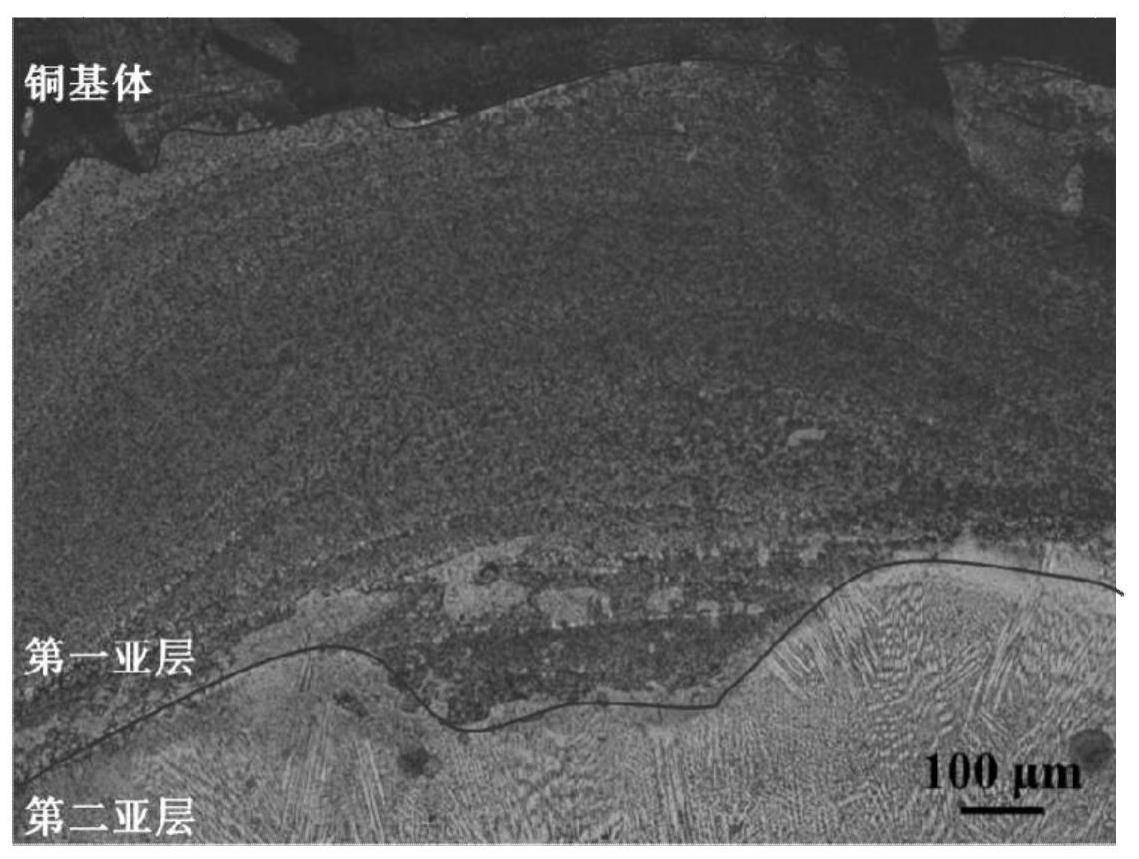 一种铜基表面金属间化合物强化梯度高熵合金的涂层及制备方法