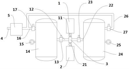 一种锅炉空压机和气罐的整体备用关联结构的制作方法