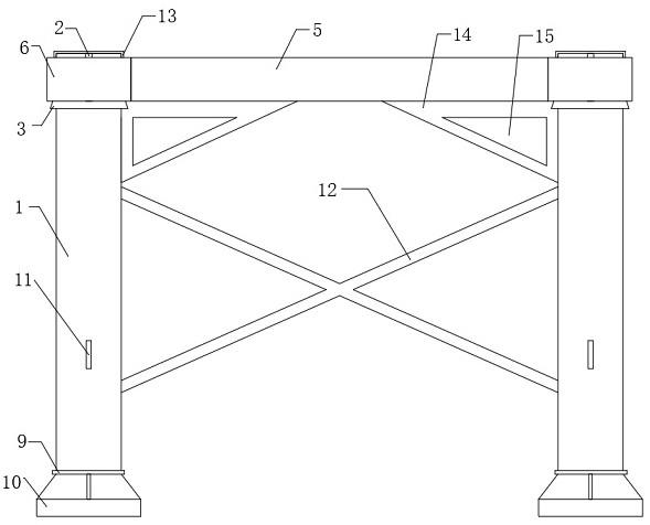 一种门型支架结合预应力钢管立柱结构的制作方法