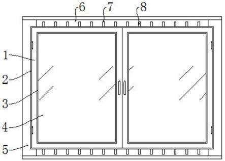 一种断桥铝合金隔热门门窗结构的制作方法