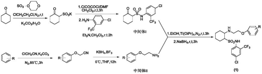 2-苯氧乙胺基环己烷基磺酰胺化合物及其制备方法和应用